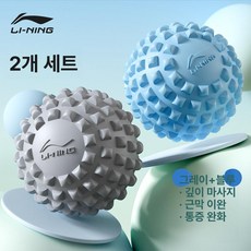 데이하우스 마사지볼 스트레칭 지압 근육이완 지압볼, 그레이 + 블루 1단계모델2개세트고급마사지, 기본 모델명/품번