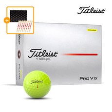 타이틀리스트 2025 Pro V1x 골프볼 4피스 아쿠쉬네트코리아 정품, 옐로우(선물포장), 12개입, 1개