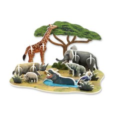 멸종위기 아프리카 지구환경보호 수업교구 놀이키트 미술체험 공예 재료 diy