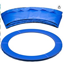 트램펄린 커버 원형 라운드 점핑 패드 방방 충돌방지 덮개 교체용 테두리 프레임, C_블루 8인치 직경 2.44m