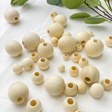 우드볼 나무구슬 내추럴 우드 비즈 30mm 35mm 40mm