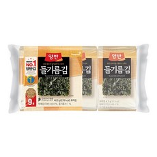동원 양반 들기름김 식탁김 4.5g x 9봉 x 12개 (총 108봉), 108개