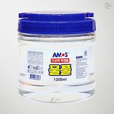 아모스 물풀 1200ml 액체풀용 학교용 접착용 풀 리필 대용량 미술 용품 학습준비물 학교활동