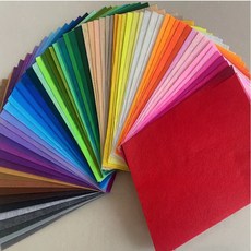 칼라 비접착 DIY 만들기재료 펠트원단 부직포 펠트지 40색, 1개, 혼합색상