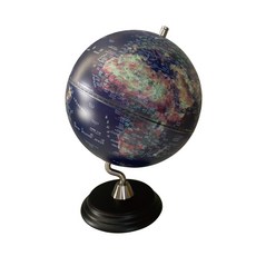 【SkyGlobe】10吋衛星觸控鋰電池N型木質底座地球儀(AR互動款)中英文對照