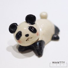 日本製瀨戶燒手作筷架 粗陶柴犬熊貓筷託 日式餐具筷架箸置筆擱, 1個, K-7159*一件*