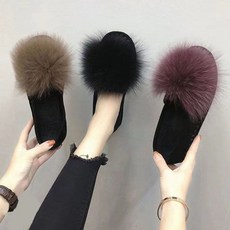 MIROSE 러블리 퍼블룸 플랫슈즈 여성 단화 로퍼 겨울신발 편한 신발