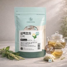 서우 HACCP 식약청 인증 국내산 건조 삼백초 차 티백 청가물없이 100% 원물, 2개, 60g, 50개입