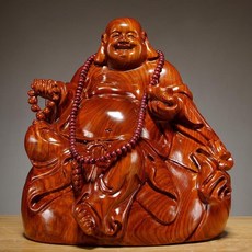 黑檀木 紅花梨木 花梨木 大肚彌勒 擺件 整木精雕, 如圖所示, 1個