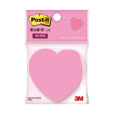 포스트잇 강한점착용 다이컷 노트 76 x 76 mm, 하트, 1개입