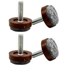 바닥 타일 표면과 호환되는 가구 수평 조절 발 범용 의자 책상 발, 4개, 갈색-6mm