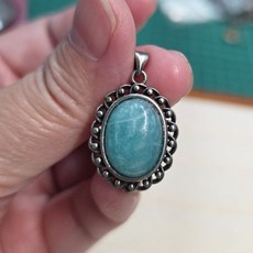 晶寶水晶 天河石吊墜 平衡情緒 提升自信, 1個, NO.1