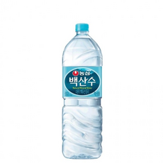 백산수 유라벨 농심 생수 물, 18개, 2L