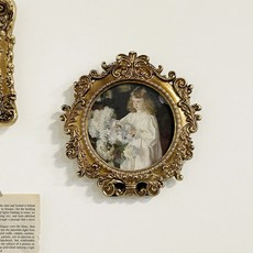 앤틱 이사벨 미니액자 원형, 1개