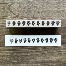 ARTE 長條型手帳印章, 1個, 15.忍者貓 分身術 WS-H-36