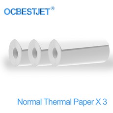 미니 프린터 감열지 라벨 스티커 용지 57mm x 모든 휴대용 무선 블루투스 포켓 참고, 3) 3 Rolls, [02] 3 Rolls