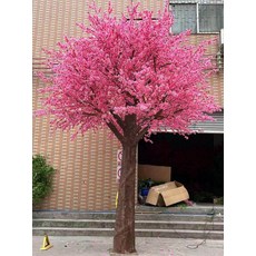 화사한 대형 인조 벚꽃나무 조화 실내외 인테리어장식 소원나무 가짜나무 조화화분 건강, 1개, 높이 1.8m x 너비 1m 원형