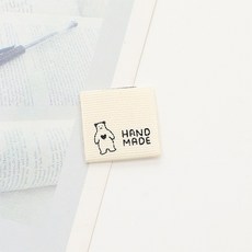 10개 끼움라벨 핸드메이드 하트 곰돌이 C0
