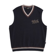 [내셔널지오그래픽] N233UVT901 컨셉 원포인트 루즈핏 V넥 베스트 DEEP SEA NAVY