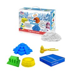 미미모지 샌드 스노우 캐슬 성 만들기 세트 유아 아기 눈놀이, 1개, 1300g, 화이트