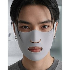 1+1+1 스포츠 마스크 자외선 차단 실크 러닝 골프 낚시 등산 야외활동, 1개, 회색+회색+회색