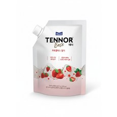 [아이스박스 무료포장] 매일 테너베이스 딸기 과육 플러스 파우치 1kg 라떼 에이드, 1