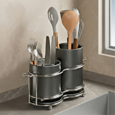 마이오디너리 오브제 수저통 물빠짐 원형 2구, 그레이, 1개