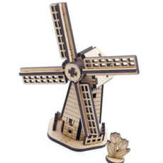 나무모형 풍차 건축 건물 프라모델 나무 조립 모형 DIY 만들기, 본상품