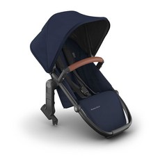 UPPA베이비 럼블시트 V3 세컨드 로어 시트 - 비스타 V2 및 V3와 호환 전천후 + 마그네틱 버클 어댑터 포함 데클란(오트 멜랑주/실버 프레임/체스터넛 가죽), 6 Noa (Navy/Carbon Frame/Saddl