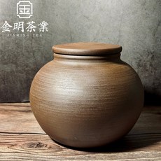 【金明茶業】台灣手拉坏茶倉 1-30斤裝無上釉茶甕 老茶普洱收藏專用 無上釉手工台灣製, 1個