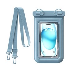 手機防水袋 觸屏拍照游泳漂流密封防塵袋 外賣騎手專用透明保護套 超高CP值熱銷爆款, 天空藍,無規格, 1個
