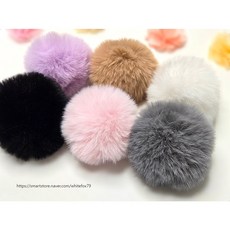 여우스토리 80미리모피방울장식 밍크볼장식 밍크방울장식 털방울장식 가방장식 키링장식 리본공예재료, 1개, 블랙