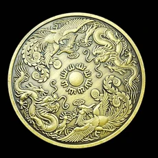 기념 코인 주화 용과 봉황 행운의 골동품 모조 수집품 청동 도금 동전, 01 Large Qing Dynasty G