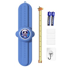 太空熊 語音計數摸高器 30檔高低調節 夜晚發光 兒童跳高訓練器, 1個, 可調節數顯款, 藍色