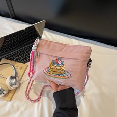 小挎包手機包單肩包女士迷你通勤斜挎多功能輕便清新收納包, 粉色
