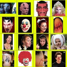 防曬屋 特效化妝乳膠義肢，電影魔戒三部曲角色扮演道具，長螺絲殤疤、兔寶寶鼻子、假眼球、假斷指、尖耳朵多款可選, 1個, 假眼球一雙