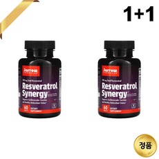(배송비무료) 1+1 자로우 포뮬러스 레스베라트롤 시너지 Resveratrol Synergy 200mg 60정 비타민C 녹차잎 케르세틴 퀘르세틴 포도껍질 포도씨 프테로스틸벤 함유, 1개