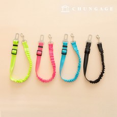 천가게 반려동물 강아지 차량용 안전벨트 자동차 안전띠 무지, 01) 형광그린, 1개