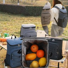 LEOQ 보냉백 보온 보냉 백팩 가방, 1개, 블랙 1개, 블랙