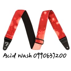 FENDER 0990637200 Acid Wash系列 吉他/貝斯背帶 紅色, 1個, RED 0990637200