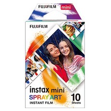 FUJIFILM instax mini SPRAY ART 拍立得底片, 1個, 噴畫藝術(10張底片)2027/12