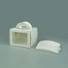 미니 케익창박스(받침set) 50개, 화이트