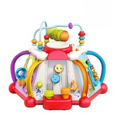 HolaLand 拍拍鼓遊樂園 多功能寶寶益智玩具 敲擊發聲 手眼協調 感官發展, 25年新色, 1個