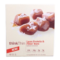 thinkThin 纖維蛋白棒 鹽味焦糖口味, 400g, 1盒
