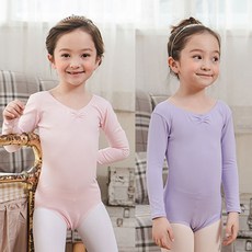 여아 유아 긴팔 레오타드발레복 초등학생 주니어 초등발레복
