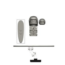 블록 스트레치 가이 갈락투스 빅 미니 액션 피규어 코루이트 브릭, 색상: 7. K2303