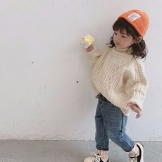 小不點兒 兒童圓領針織衫 秋冬加厚內搭毛衣 男女寶寶百搭純色打底衫