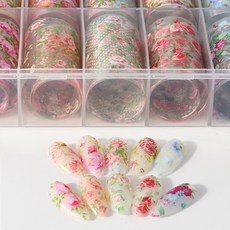 백억언니 빈티지 플라워 필름 10종세트 네일필름, 1개, 빈티지플라워필름 ( G248)