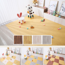 우드퍼즐 층간 소음방지 매트 31cm 16장 조립식 EVA바닥매트 놀이방 정밀 이음새, 우드매트 브라운(31cmX31cm 16개)