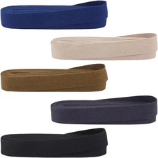 25야드 5색상 코튼 웨빙 트림 0.8인치 폭 헤비 스트랩 패브릭 리본 듀티 플랫 폴리에스터 밴드, Orange, 01 AECH0-1001